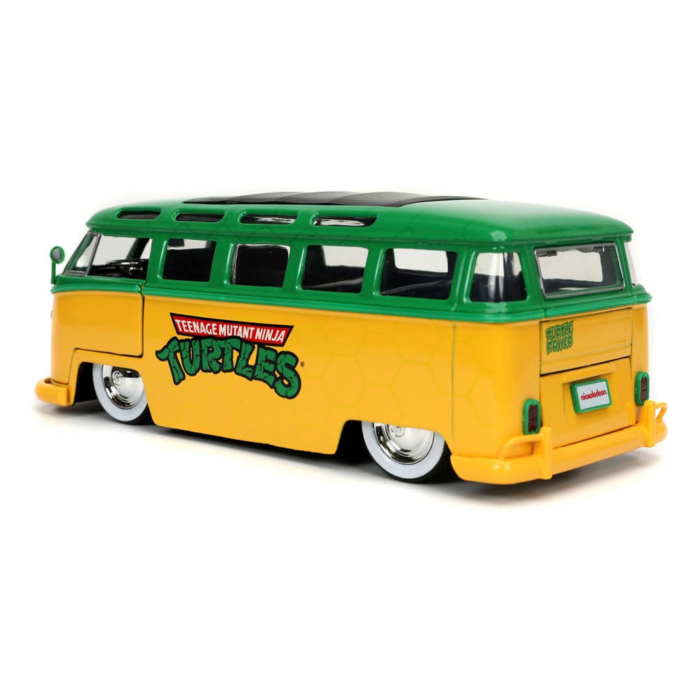 Teenage Mutant Ninja Turtles Diecast Modell 1/24 1962 VW Bus Leonardo - Versand: 5-7 Tage nach Bestellung