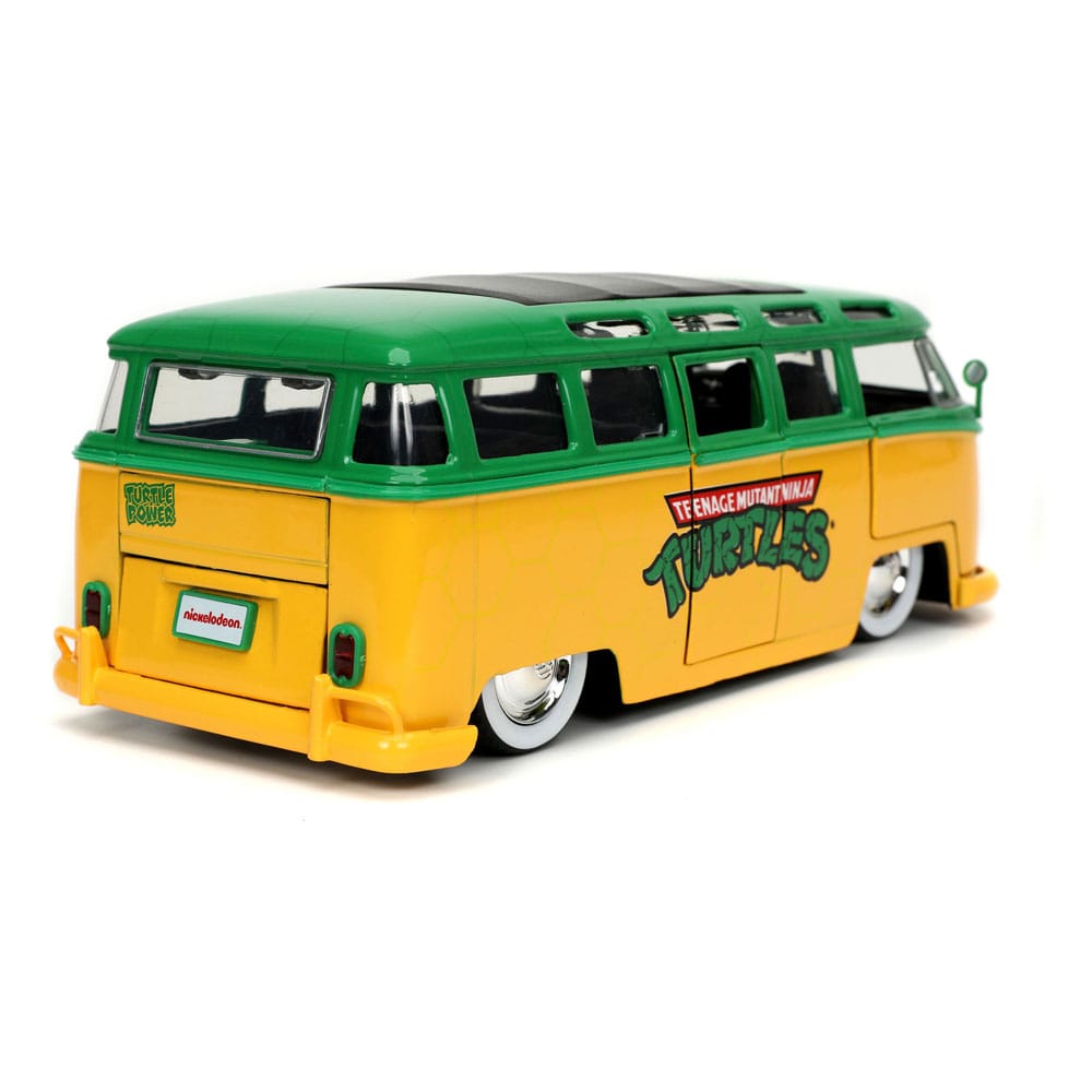 Teenage Mutant Ninja Turtles Diecast Modell 1/24 1962 VW Bus Leonardo - Versand: 5-7 Tage nach Bestellung