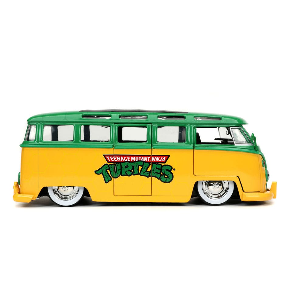 Teenage Mutant Ninja Turtles Diecast Modell 1/24 1962 VW Bus Leonardo - Versand: 5-7 Tage nach Bestellung