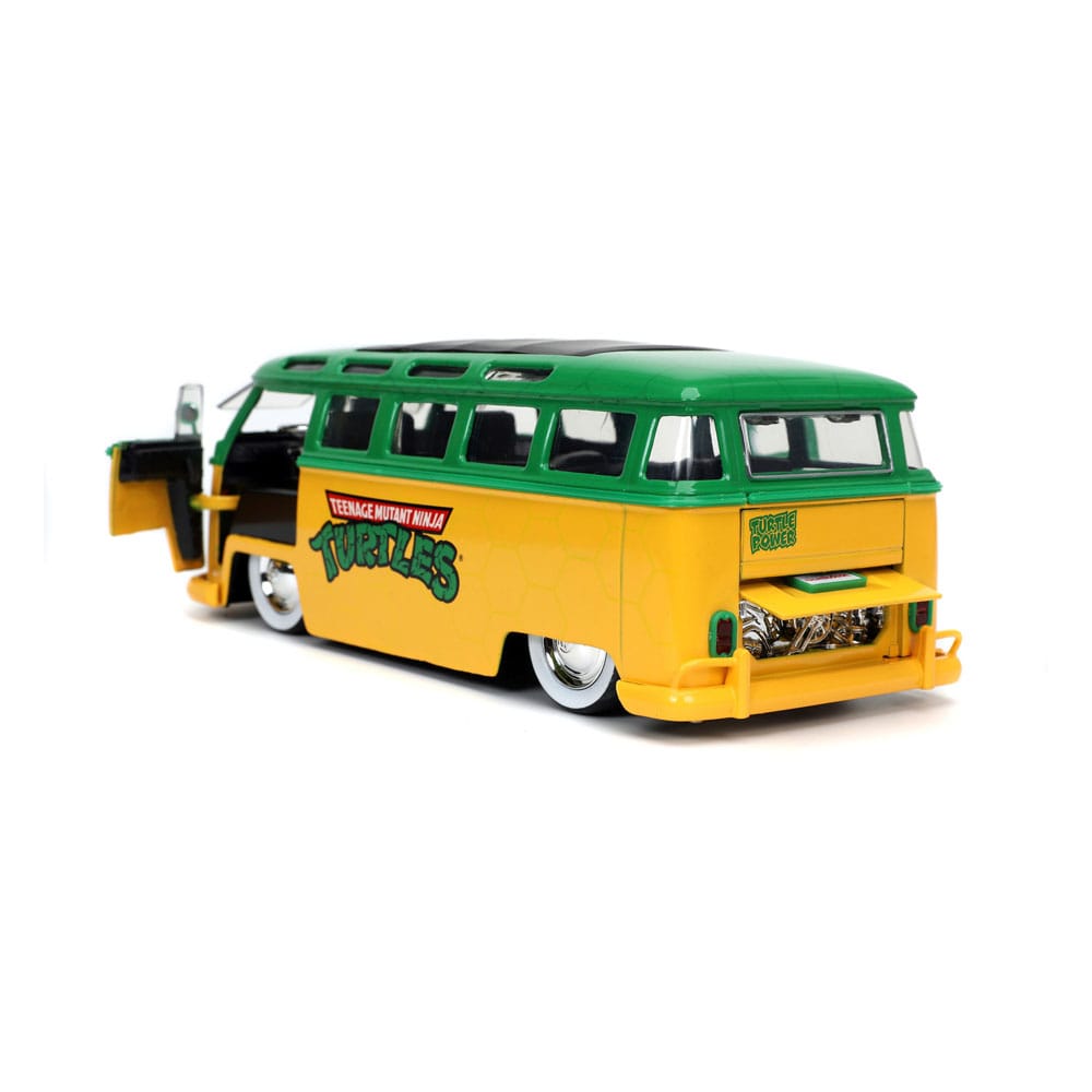 Teenage Mutant Ninja Turtles Diecast Modell 1/24 1962 VW Bus Leonardo - Versand: 5-7 Tage nach Bestellung