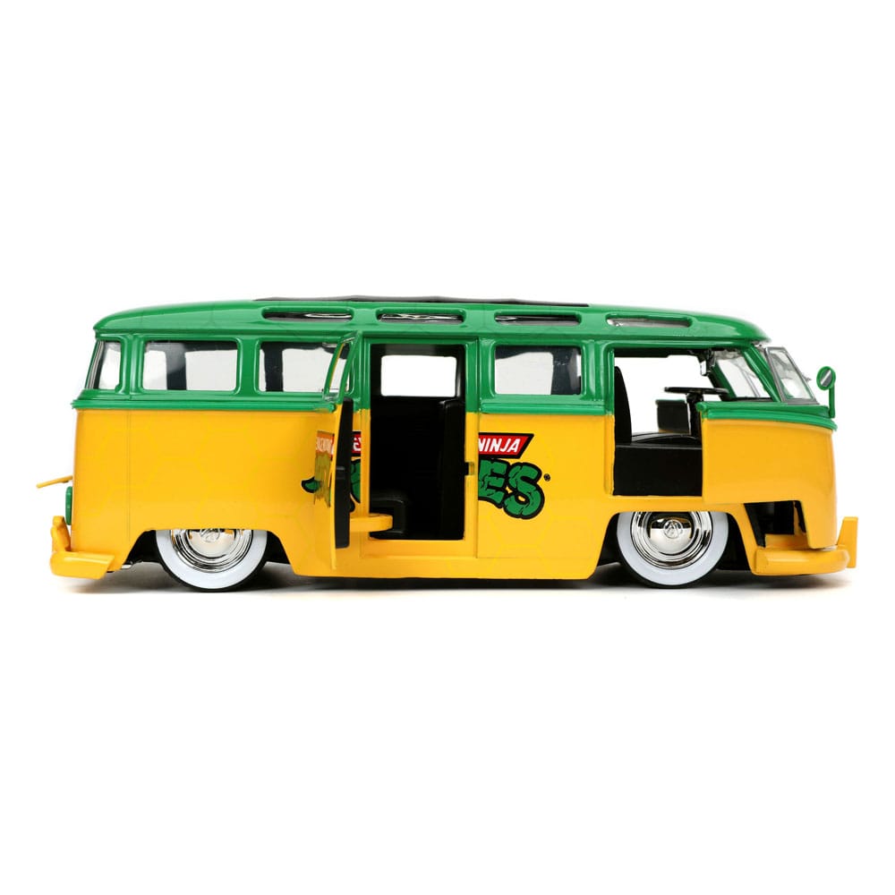 Teenage Mutant Ninja Turtles Diecast Modell 1/24 1962 VW Bus Leonardo - Versand: 5-7 Tage nach Bestellung