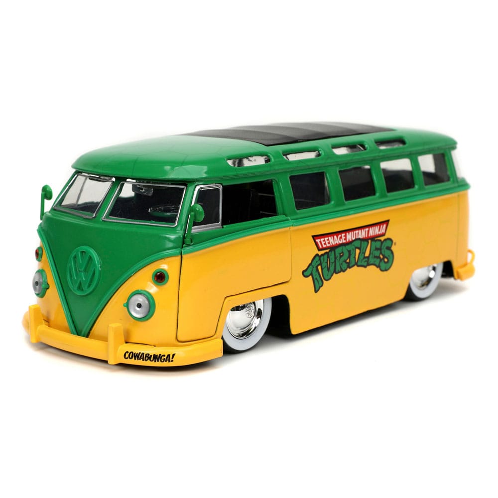 Teenage Mutant Ninja Turtles Diecast Modell 1/24 1962 VW Bus Leonardo - Versand: 5-7 Tage nach Bestellung