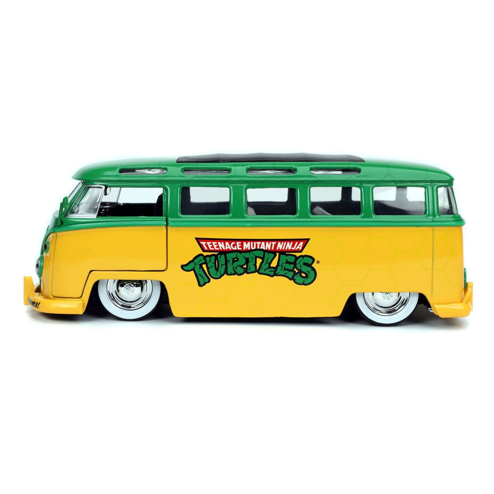 Teenage Mutant Ninja Turtles Diecast Modell 1/24 1962 VW Bus Leonardo - Versand: 5-7 Tage nach Bestellung