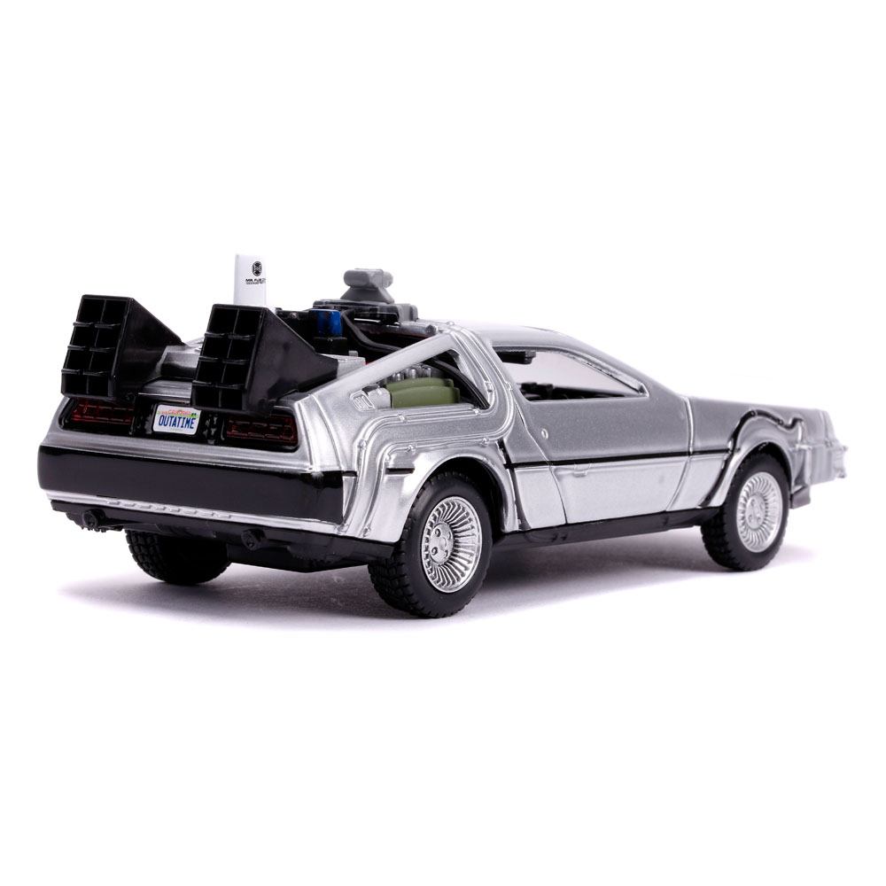 Zurück in die Zukunft II Hollywood Rides Diecast Modell 1/32 DeLorean Time Machine - Preorder - ETA: 01.10.2025