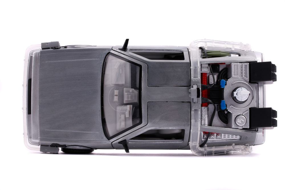 Zurück in die Zukunft II Hollywood Rides Diecast Modell 1/24 DeLorean Time Machine - Preorder - ETA: 22.11.2025