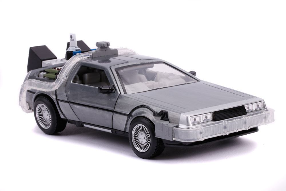 Zurück in die Zukunft II Hollywood Rides Diecast Modell 1/24 DeLorean Time Machine - Preorder - ETA: 22.11.2025