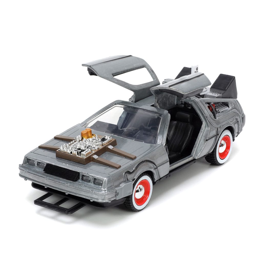Zurück in die Zukunft III Hollywood Rides Diecast Modell 1/32 DeLorean Time Machine Free Rolling - Preorder - ETA: 01.10.2025