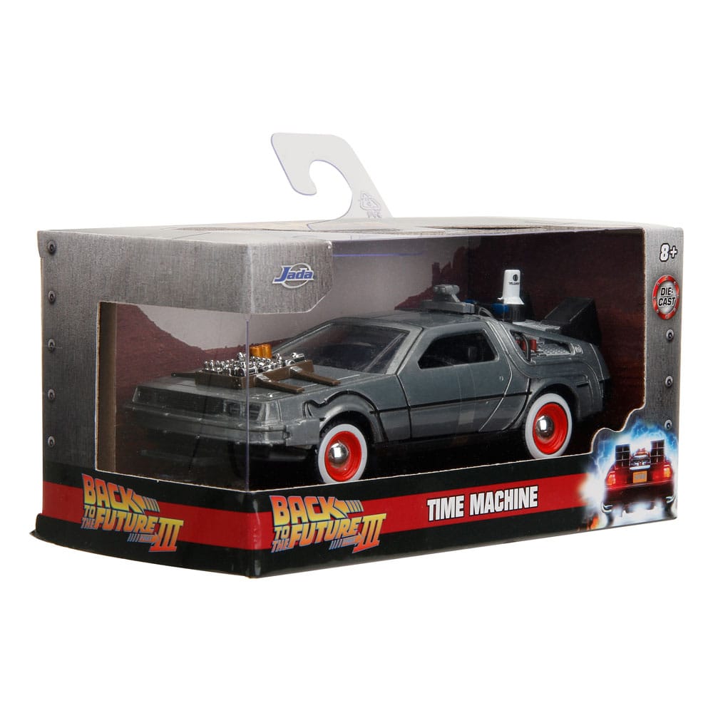 Zurück in die Zukunft III Hollywood Rides Diecast Modell 1/32 DeLorean Time Machine Free Rolling - Preorder - ETA: 01.10.2025