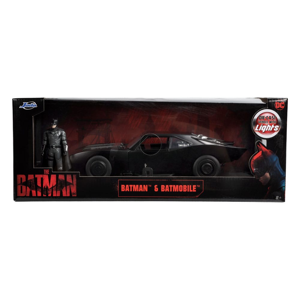 Batman 2022 Hollywood Rides Diecast Modell 1/18 2022 Batmobil mit Figur - Preorder - ETA - Anfang 04.2025