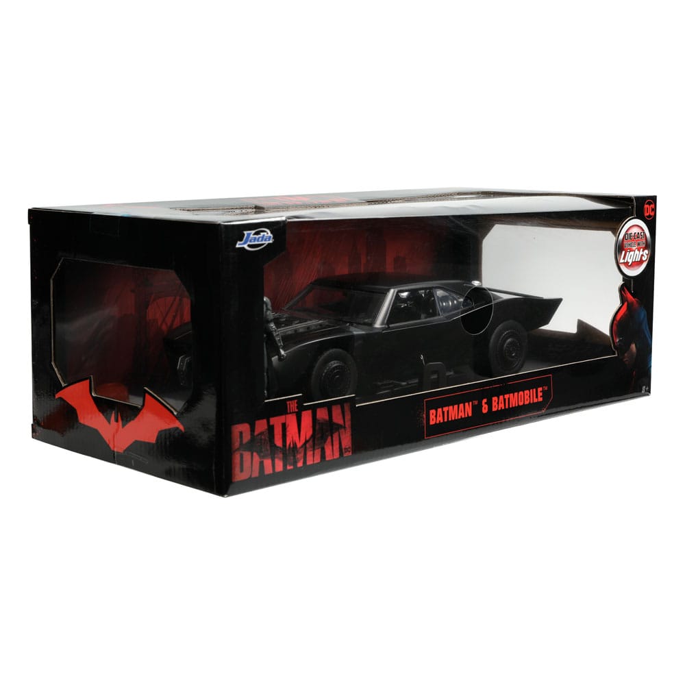 Batman 2022 Hollywood Rides Diecast Modell 1/18 2022 Batmobil mit Figur - Preorder - ETA - Anfang 04.2025