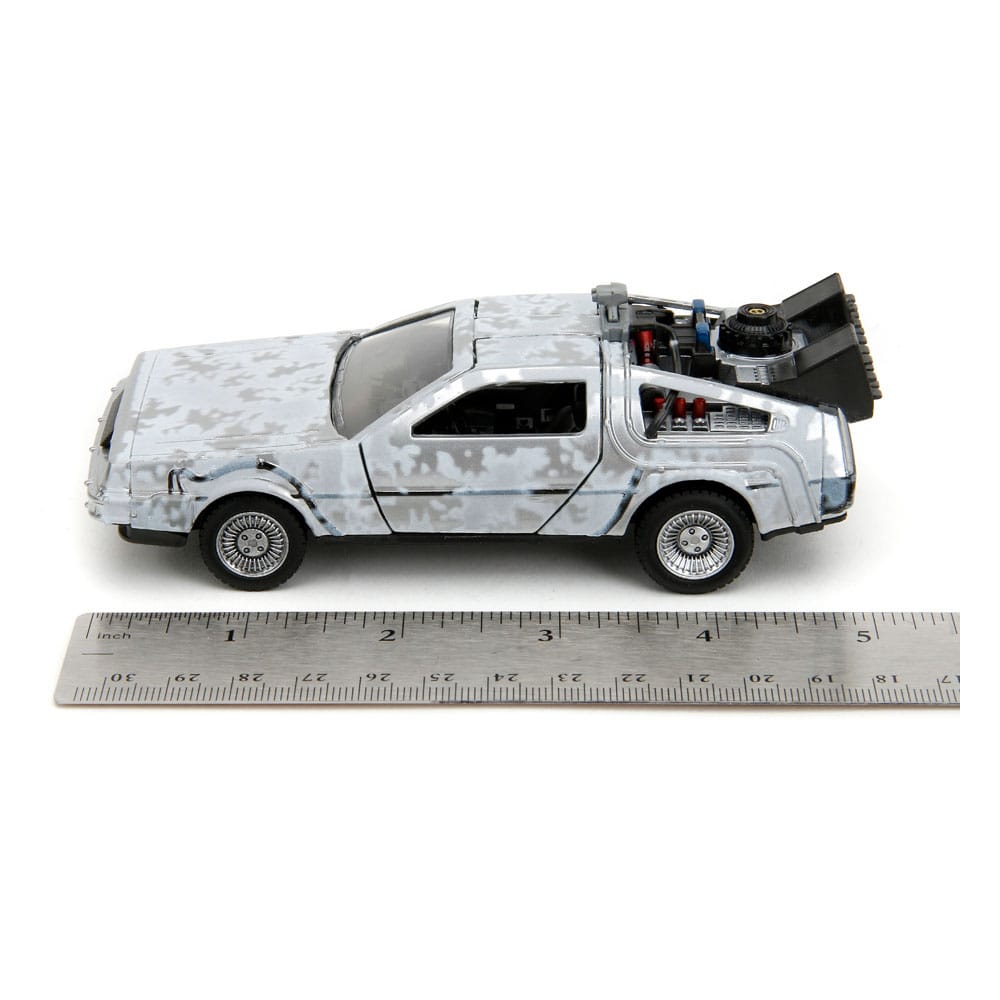 Zurück in die Zukunft Hollywood Rides Diecast Modell 1/32 DeLorean Time Machine Frost - Preorder - ETA: 01.10.2025