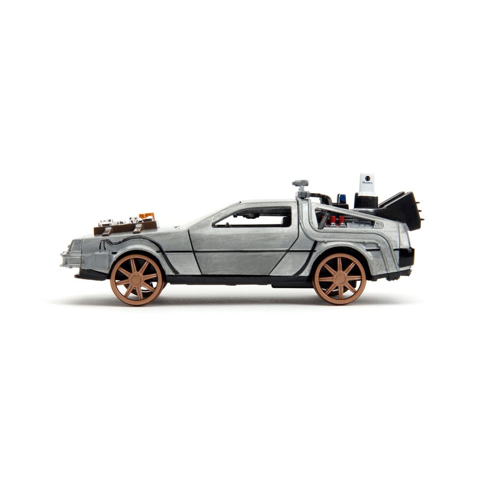 Zurück in die Zukunft III Hollywood Rides Diecast Modell 1/32 DeLorean Time Machine Railroad Wheels - Preorder - ETA: 01.10.2025