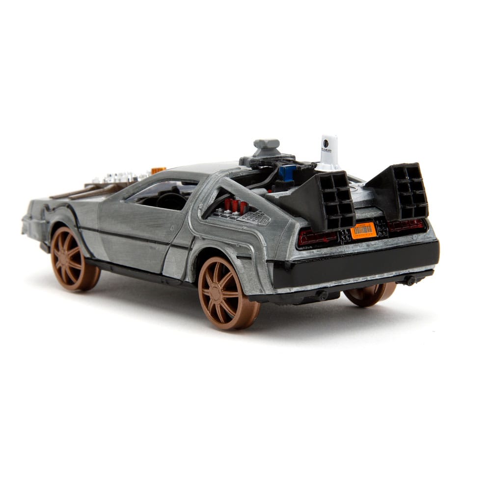 Zurück in die Zukunft III Hollywood Rides Diecast Modell 1/32 DeLorean Time Machine Railroad Wheels - Preorder - ETA: 01.10.2025