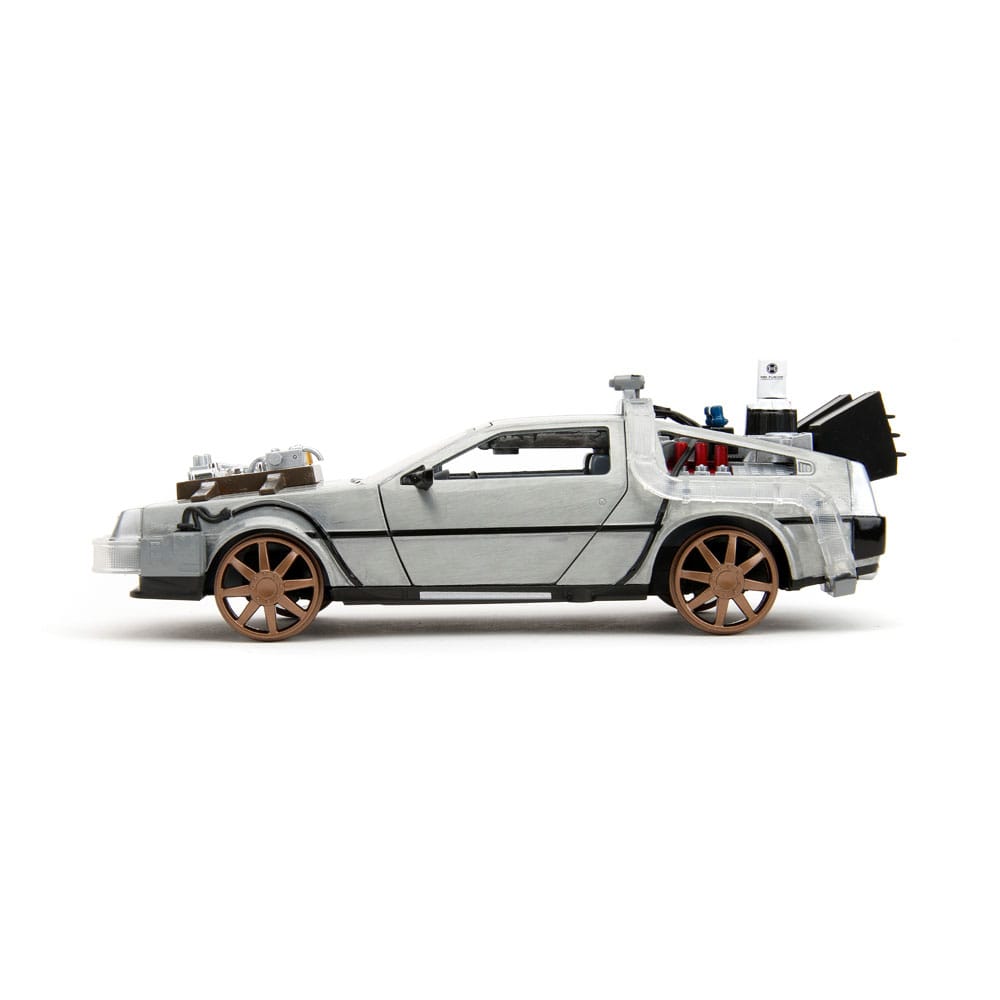 Zurück in die Zukunft III Hollywood Rides Diecast Modell 1/24 DeLorean Time Machine Railroad Wheels - Preorder - ETA: 22.11.2025