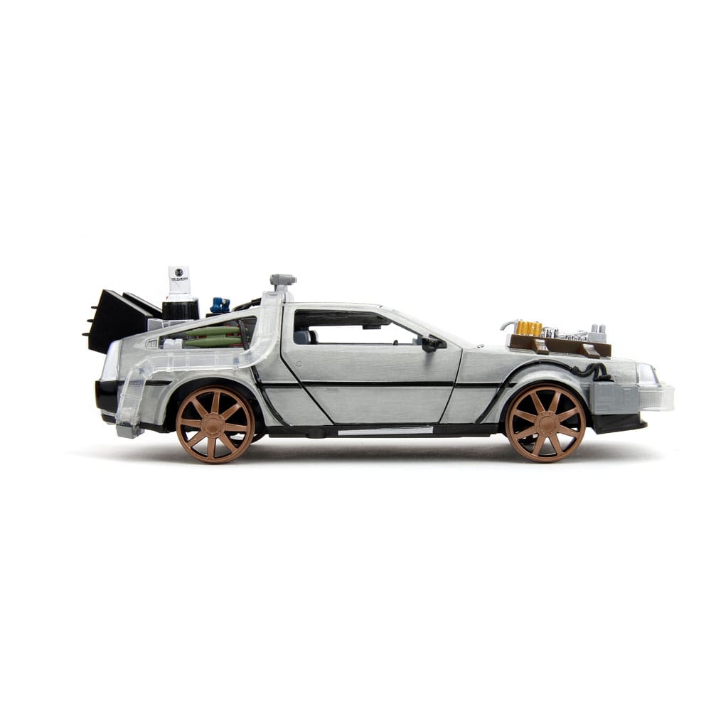 Zurück in die Zukunft III Hollywood Rides Diecast Modell 1/24 DeLorean Time Machine Railroad Wheels - Preorder - ETA: 22.11.2025