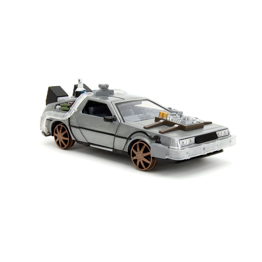 Zurück in die Zukunft III Hollywood Rides Diecast Modell 1/24 DeLorean Time Machine Railroad Wheels - Preorder - ETA: 22.11.2025
