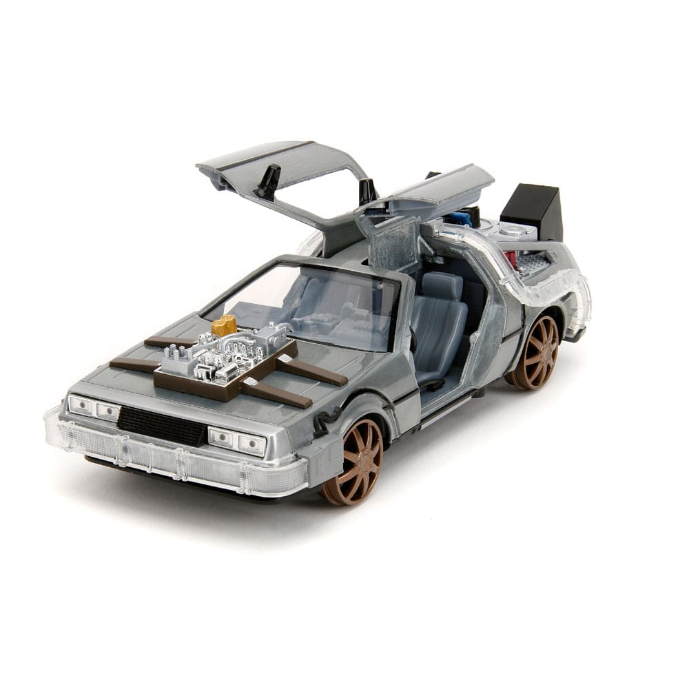 Zurück in die Zukunft III Hollywood Rides Diecast Modell 1/24 DeLorean Time Machine Railroad Wheels - Preorder - ETA: 22.11.2025