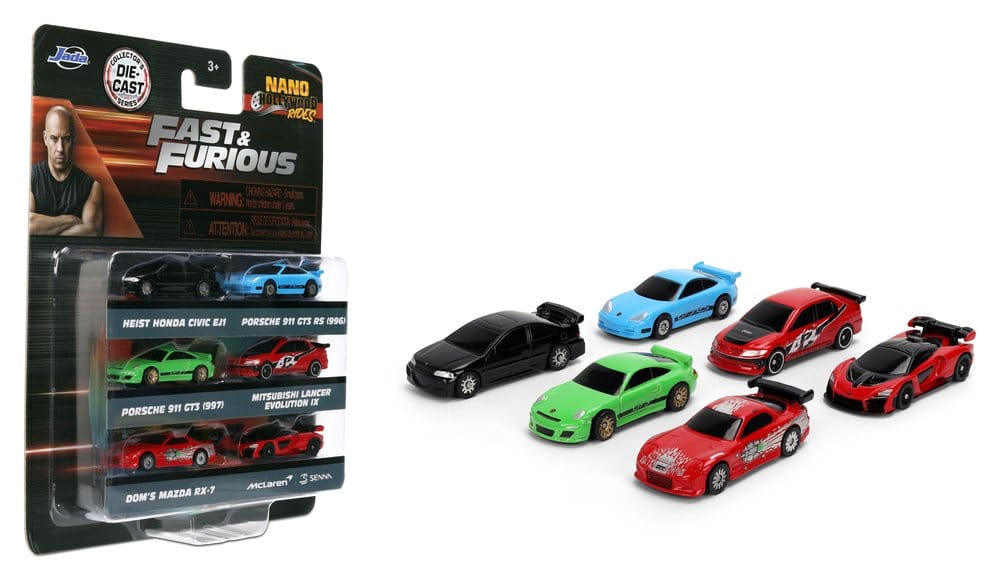 Fast & Furious 6er-Pack Nano Cars - Preorder - ETA: 09.12.2026