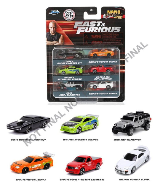 Fast & Furious 6er-Pack Nano Cars - Preorder - ETA: 09.12.2026
