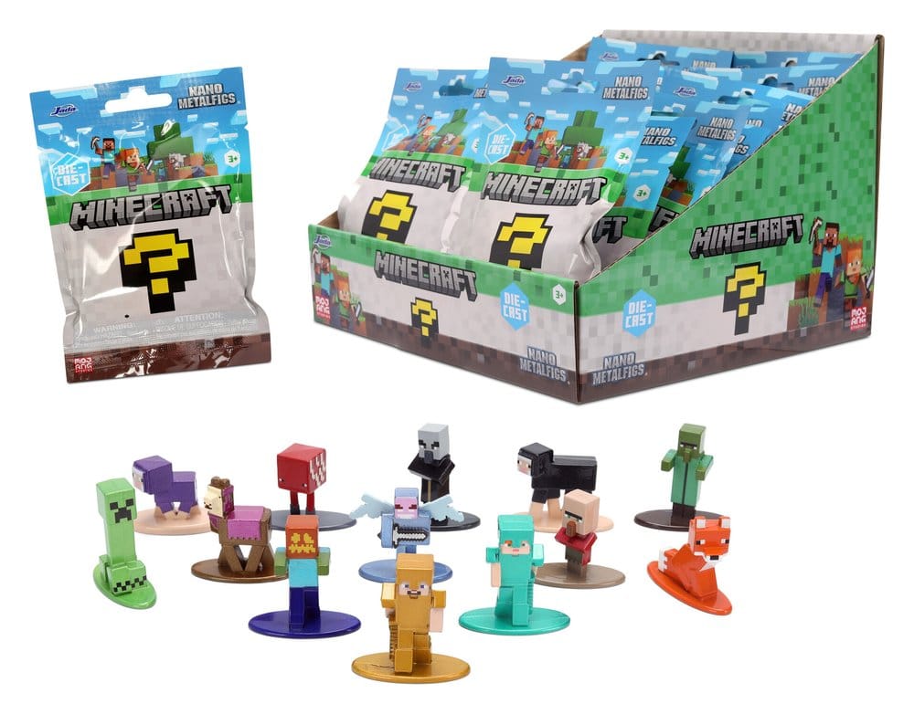 Minecraft Nanofigs Minifiguren 4 cm Blind Box Display (24) - Preorder - ETA: 25.08.2026