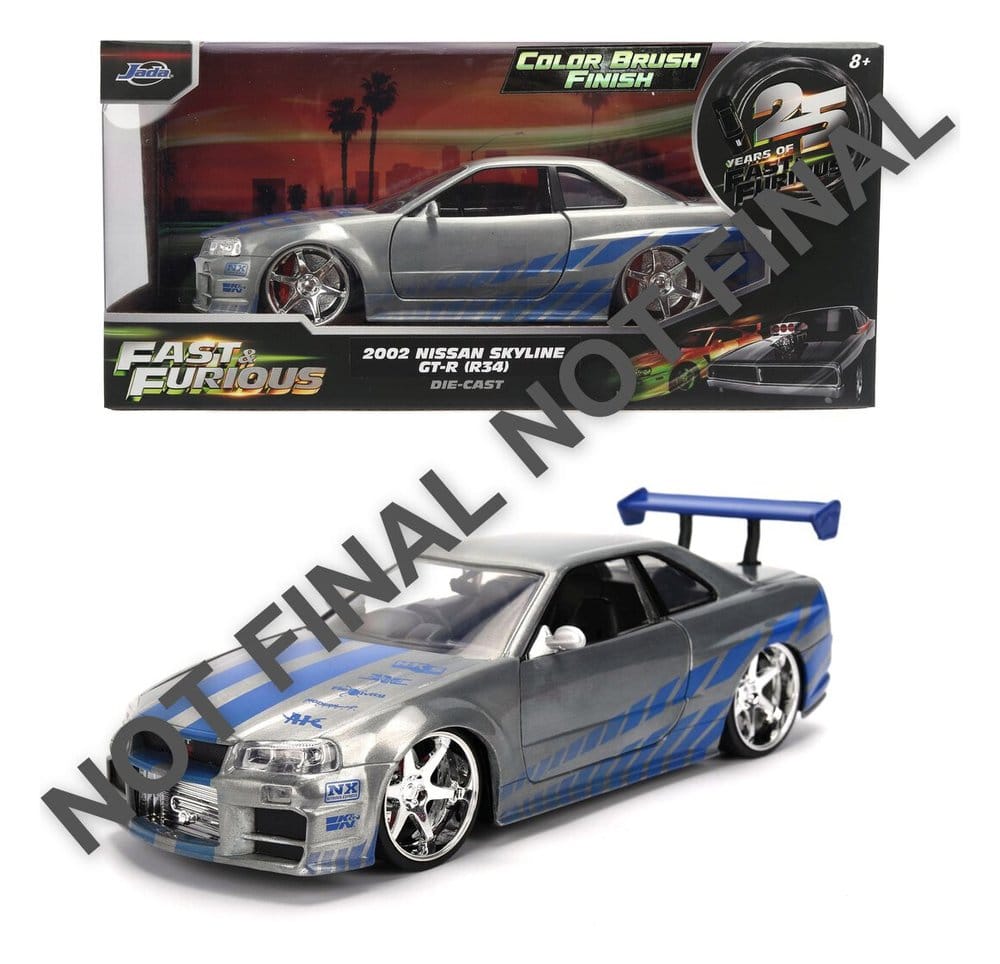 Fast & Furious Diecast Modell 1:24 Anniversary Nissan Skyline 19 cm - Versand: 7 Tage nach Bestellung