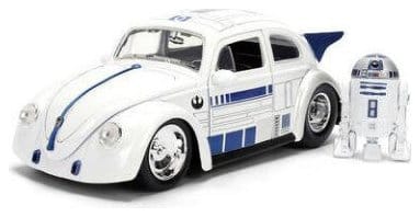 Star Wars Diecast Modell 1:24 R2-D2 1959 VW Drag Beetle - Versand: 7 Tage nach Bestellung