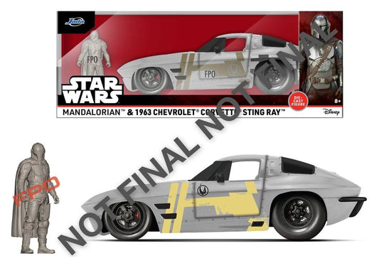 Star Wars Diecast Modell 1:24 Mandalorian Chevrolet Corvette Sting Ray 1963 - Preorder - ETA: 08.01.2027