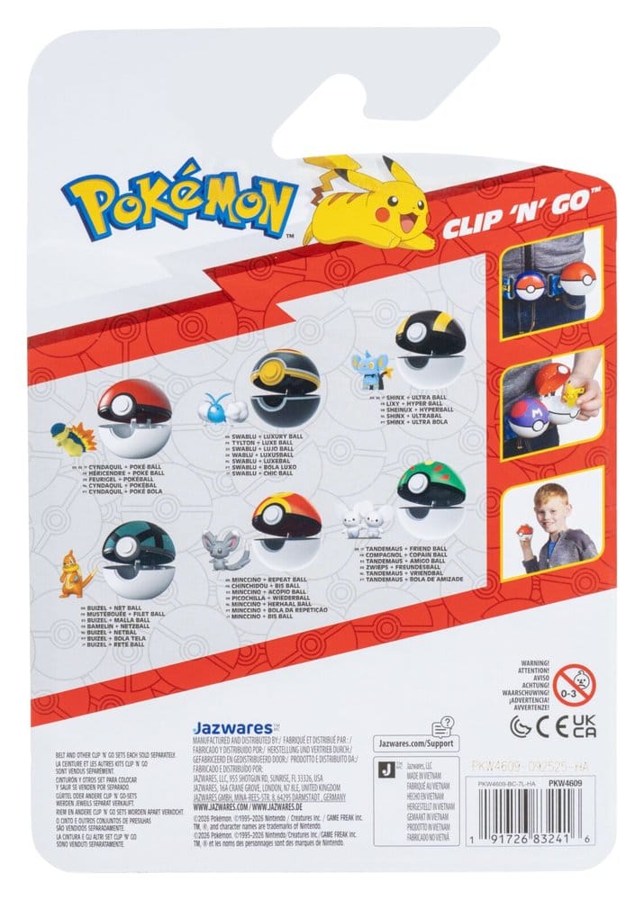 Pokémon Clip 'n' Go Minifiguren Poké Balls ver. 23 Sortiment (6) - Preorder - ETA: 25.09.2026