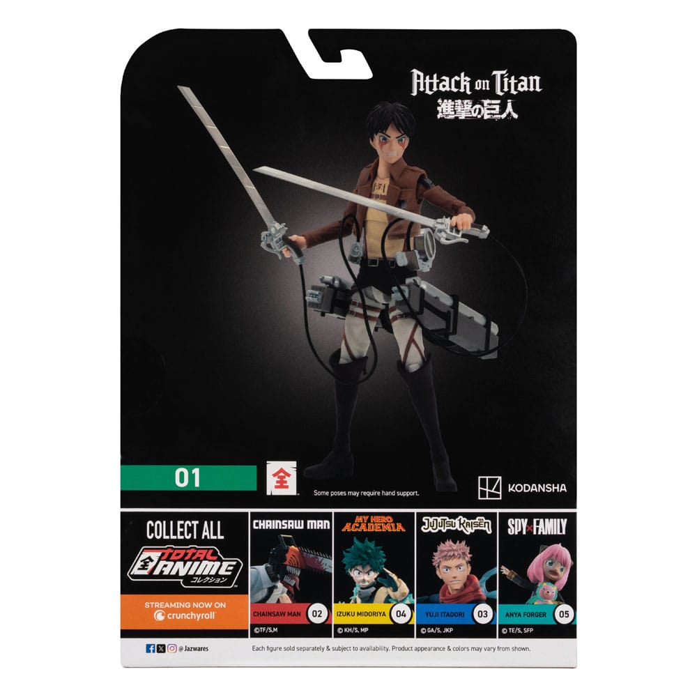 Attack on Titan Total Anime Actionfigur Eren Jaeger 17 cm    - Preorder - ETA: 30.09.2025