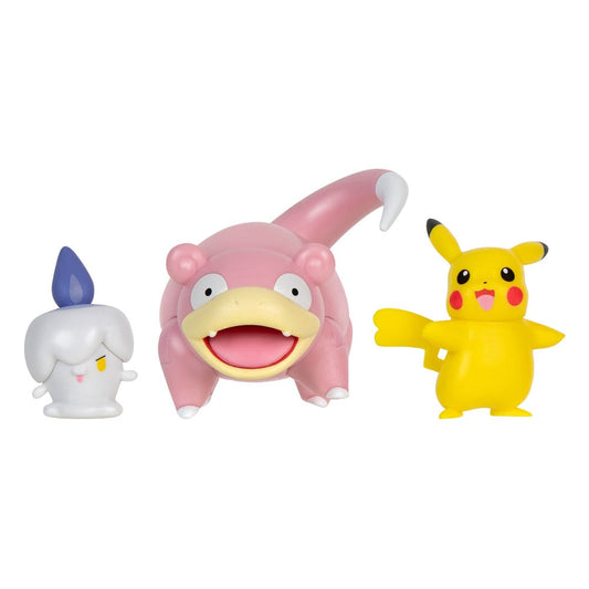 Pokémon Battle Figure Set Figuren 3er-Pack Pikachu (Weiblich), Lichtel, Flegmon 5 cm  - Preorder - ETA: 08.11.2025
