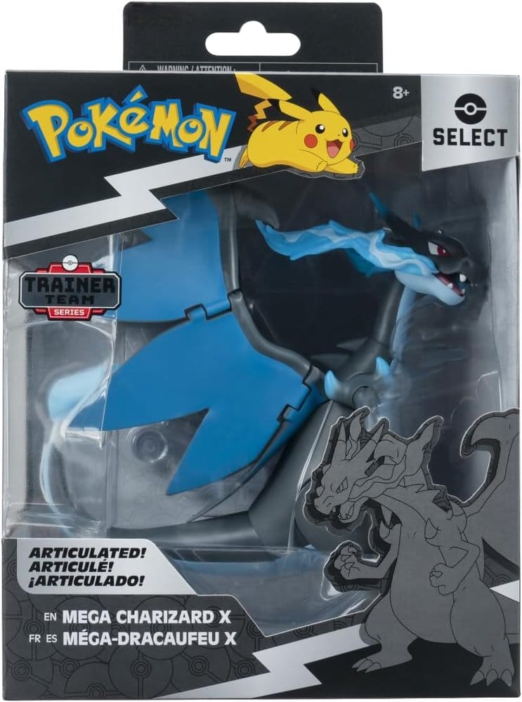 Pokémon Select Super-Articulated Figur Mega Charizard X 15 cm - Versand: 7 Tage nach Bestellung