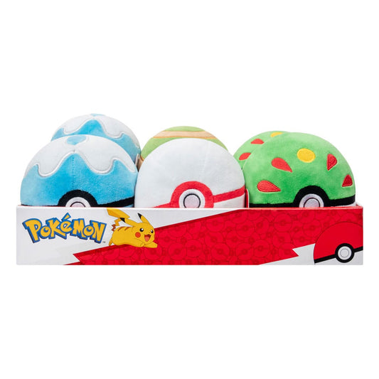 Pokémon Plüschfiguren Pokébälle 10 cm Sortiment (6)                - Versand: 5-7 Tage nach Bestellung