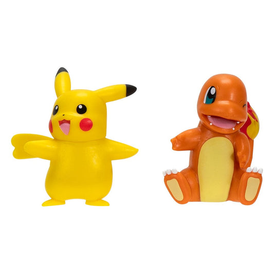 Pokémon Battle Figure First Partner Set Figuren 2er-Pack Glumanda #2, weiblicher Pikachu   - Versand: 7 Tage nach Bestellung