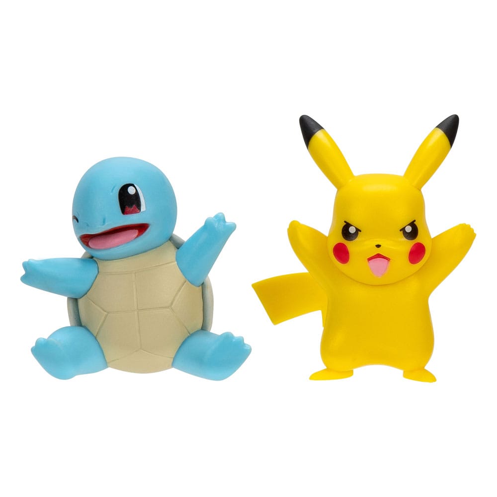 Pokémon Battle Figure First Partner Set Figuren 2er-Pack Shiggy #2, Pikachu #9  - Versand: 7 Tage nach Bestellung