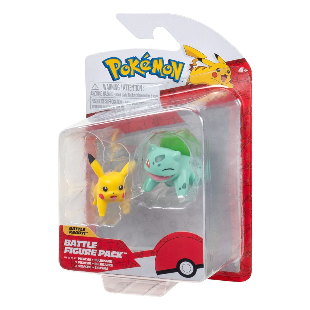 Pokémon Battle Figure First Partner Set Figuren 2er-Pack Bisasam #2, Pikachu #1  - Preorder - ETA: 09.12.2025