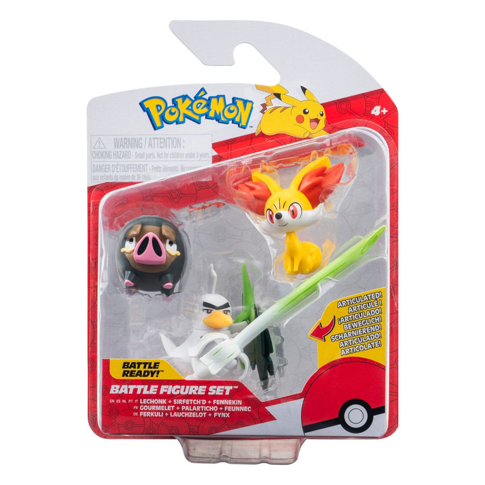Pokémon Battle Figure Set Figuren 3er-Pack Fynx, Ferkuli, Lauchzelot 5 cm   - Preorder - ETA: 18.01.2026