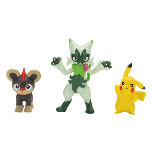 Pokémon First Partner Battle Figure Set Figuren 3er-Pack Leufeo, Pikachu & Feliospa - Preorder - ETA: 09.12.2025