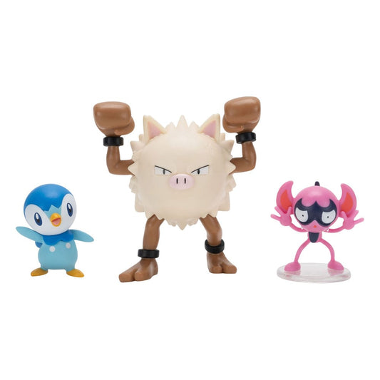 Pokémon First Partner Battle Figure Set Figuren 3er-Pack Bähmon, Plinfa & Rasaff - Versand: 5-7 Tage nach Bestellung