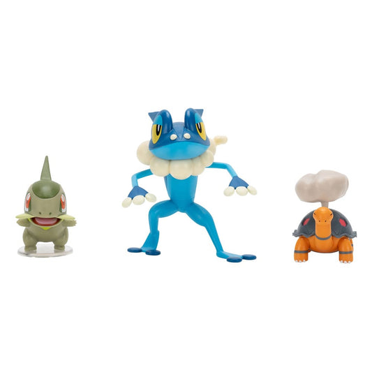 Pokémon First Partner Battle Figure Set Figuren 3er-Pack Qurtel, Milza & Amphizel - Versand: 5-7 Tage nach Bestellung