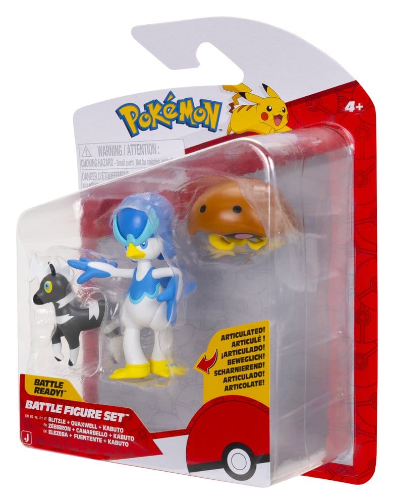 Pokémon Battle Figure Actionfiguren 3er-Pack Elezeba, Kabuto & Fuentente - Preorder - ETA: 25.09.2026