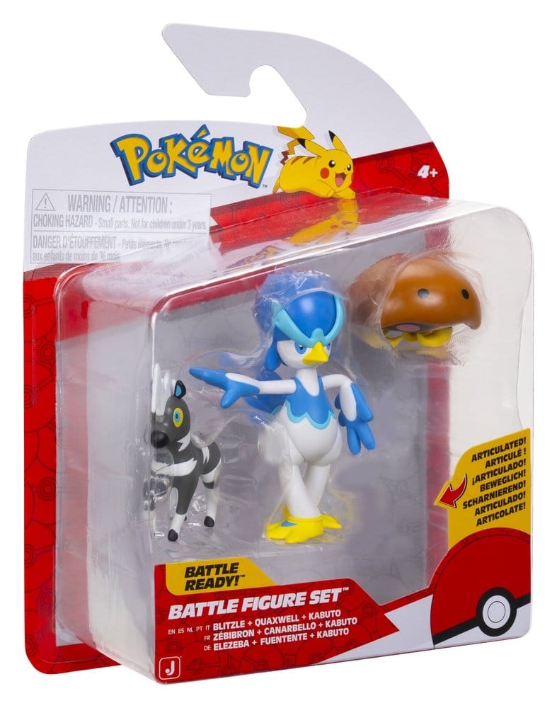 Pokémon Battle Figure Actionfiguren 3er-Pack Elezeba, Kabuto & Fuentente - Preorder - ETA: 25.09.2026