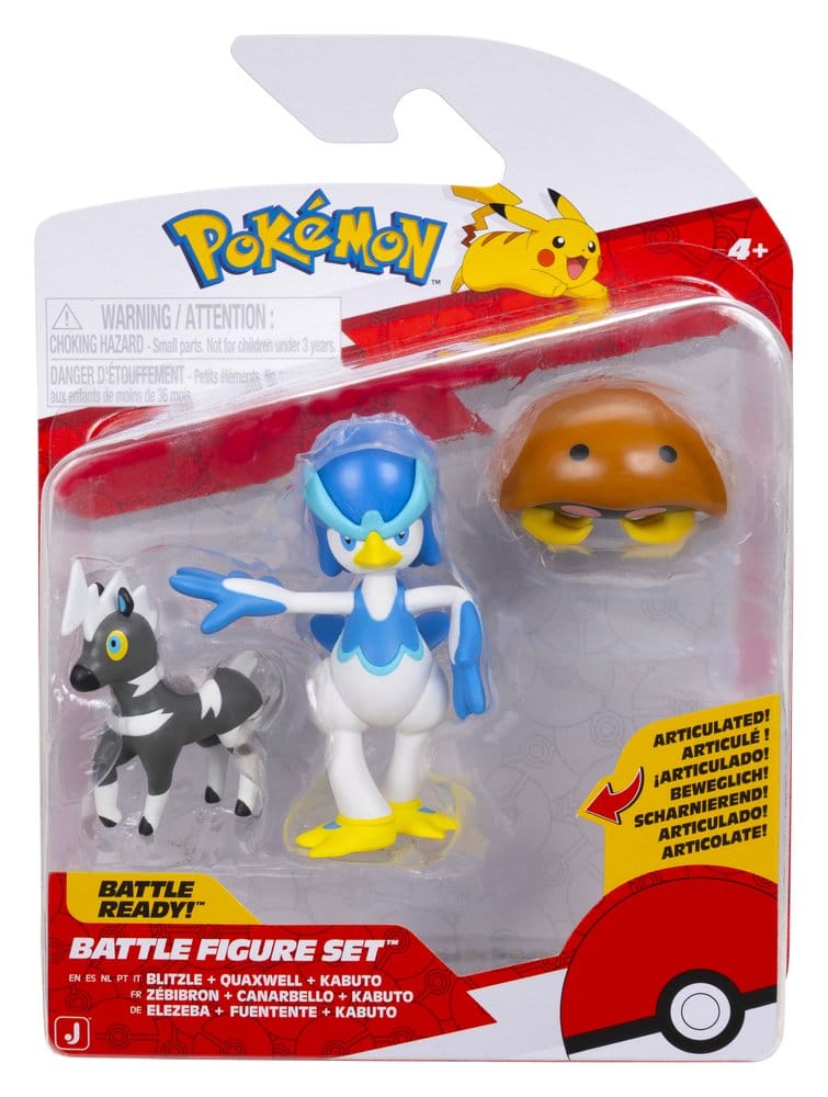 Pokémon Battle Figure Actionfiguren 3er-Pack Elezeba, Kabuto & Fuentente - Preorder - ETA: 25.09.2026