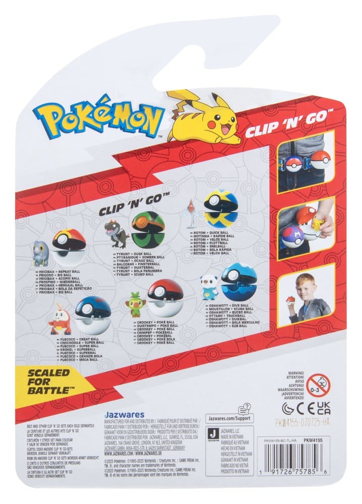 Pokémon Clip 'n' Go Actionfigur Wave 21 Rotom & Schnellball - Preorder - ETA: 25.09.2026