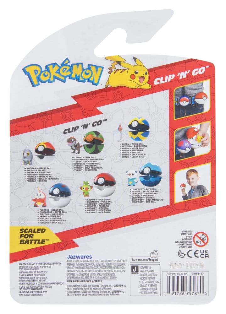Pokémon Clip 'n' Go Actionfigur Wave 21 Chimpep & Pokéball - Preorder - ETA: 25.09.2026