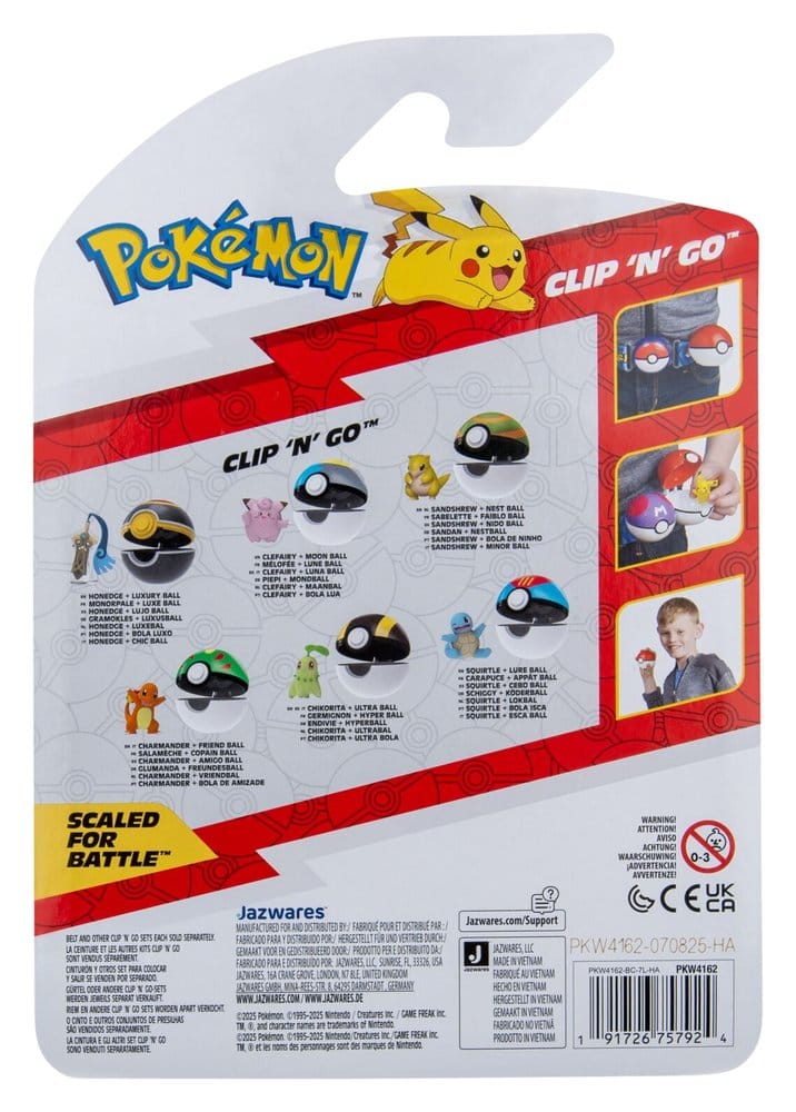 Pokémon Clip 'n' Go Actionfigur Glumanda & Freundesball - Preorder - ETA: 25.09.2026