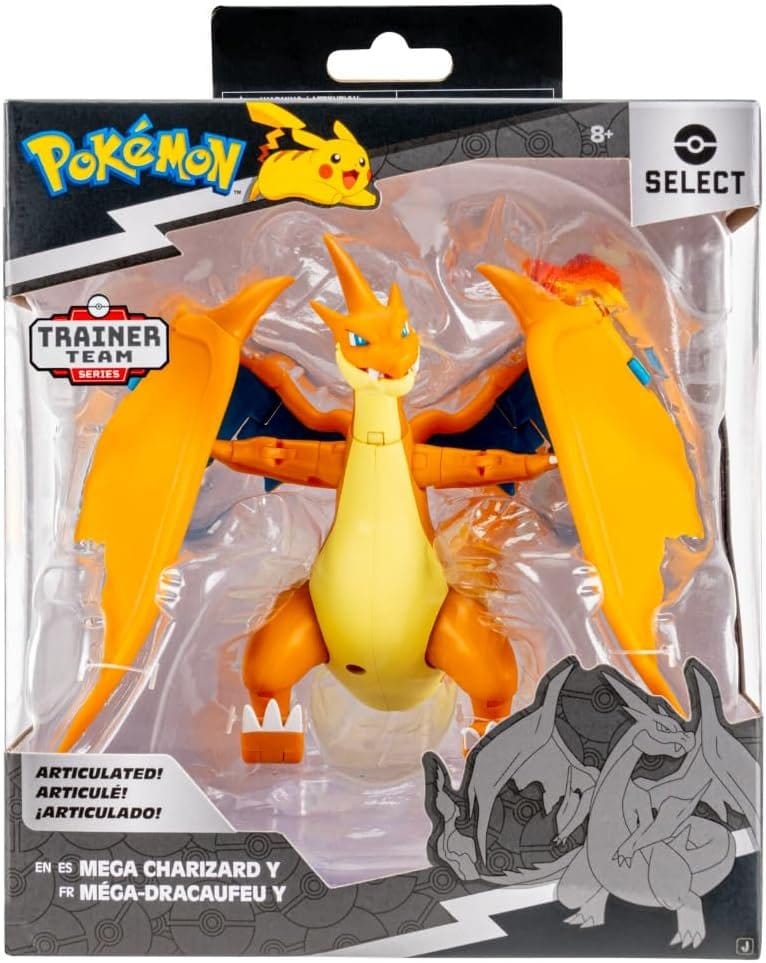 Pokémon Select Super-Articulated Figur Mega Charizard Y 15 cm - Versand: 7 Tage nach Bestellung