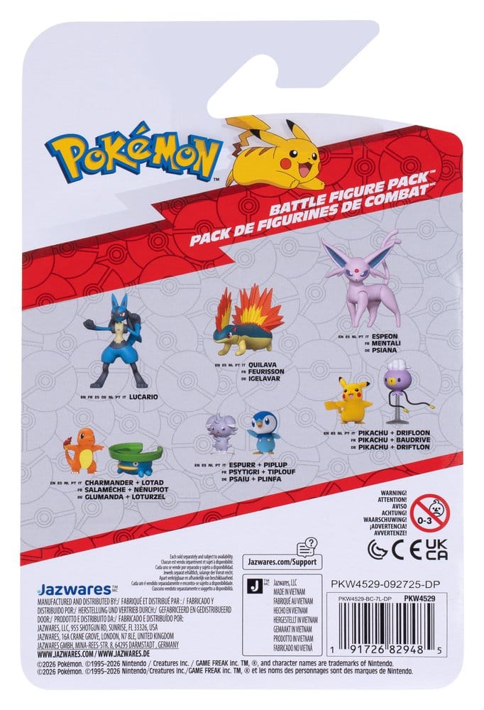 Pokémon Battle Figure Actionfiguren 2er-Pack Loturzel & Glumanda - Preorder - ETA: 25.09.2026