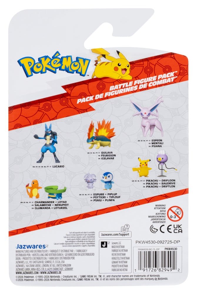 Pokémon Battle Figure Actionfiguren 2er-Pack Psiau & Plinfa - Preorder - ETA: 25.09.2026