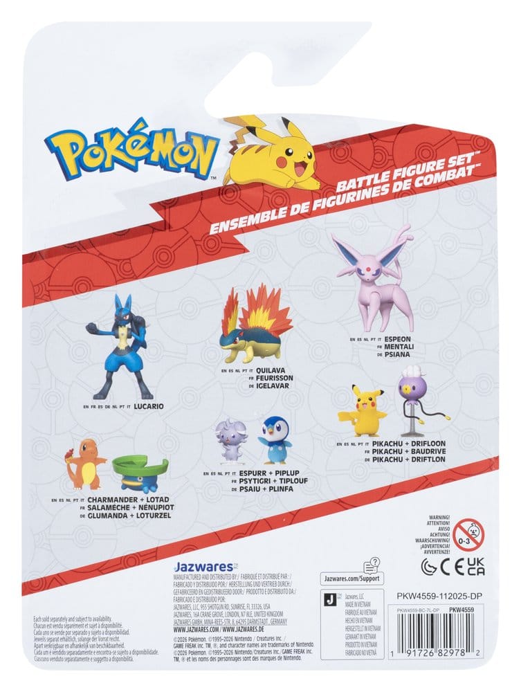 Pokémon Battle Figure Actionfiguren 3er-Pack Schiggy, Gruff & Blubella - Preorder - ETA: 25.09.2026