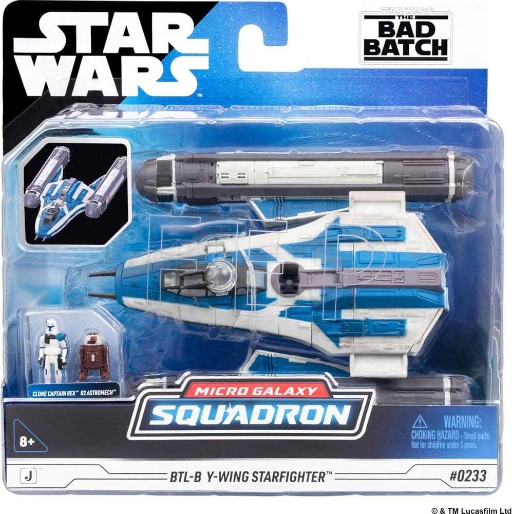 Star Wars Mittelgroßes Fahrzeug BTL-B Y-wing Starfighter with Clone Captain Rex 13 cm - Versand: 7 Tage nach Bestellung